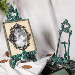 Cast Iron Craftsmanship Hotel Magazine Recipe Rack, Vintage Home Decor Shelf, Retro Display Stand, Ornamental Support Holder