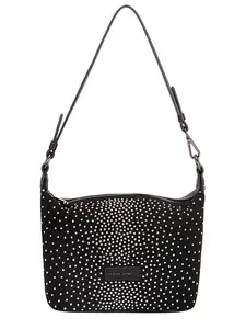 David Jones Women's Rhinestone Messenger Bag and Shoulderbag Black