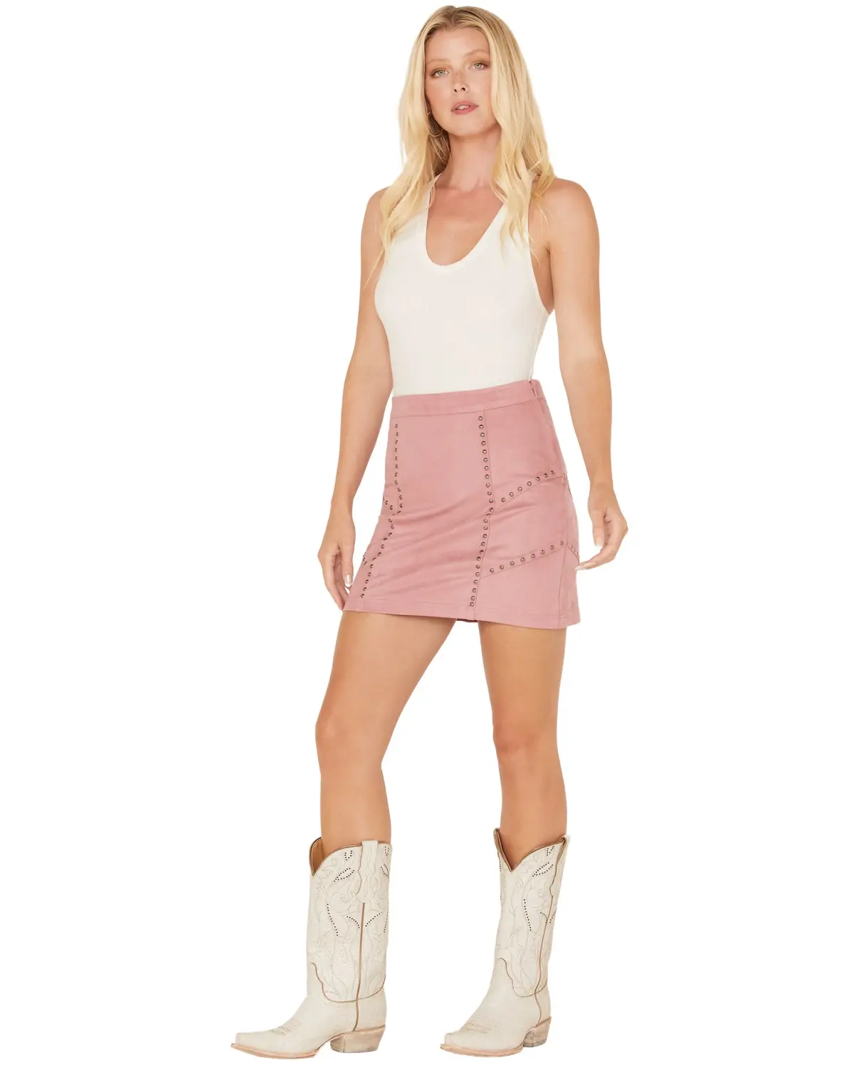 Idyllwind Women's Women'S Charlotte Faux Suede Studded Mini Skirt - Iwfa22s47