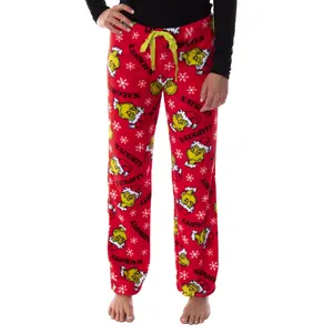 Dr. Seuss Juniors GRINCH Naughty Soft Touch Fleece Plush Pajama Pants