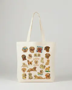 Golden Retriever Tote Bag Cute Golden Mama Canvas Bag Aesthetic Dog Mom Gift Reusable Grocery Travel Bag for Pet Lovers