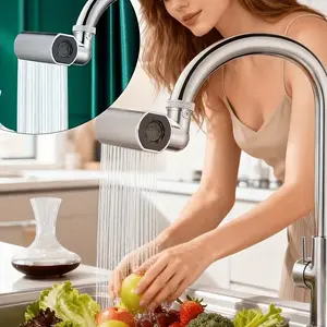 Four-Mode Kitchen Faucet, Rotatable Multifunctional Faucet, Adjustable Settings, Ideal for Bathrooms, Kitchens, Rvs, Easy Installation