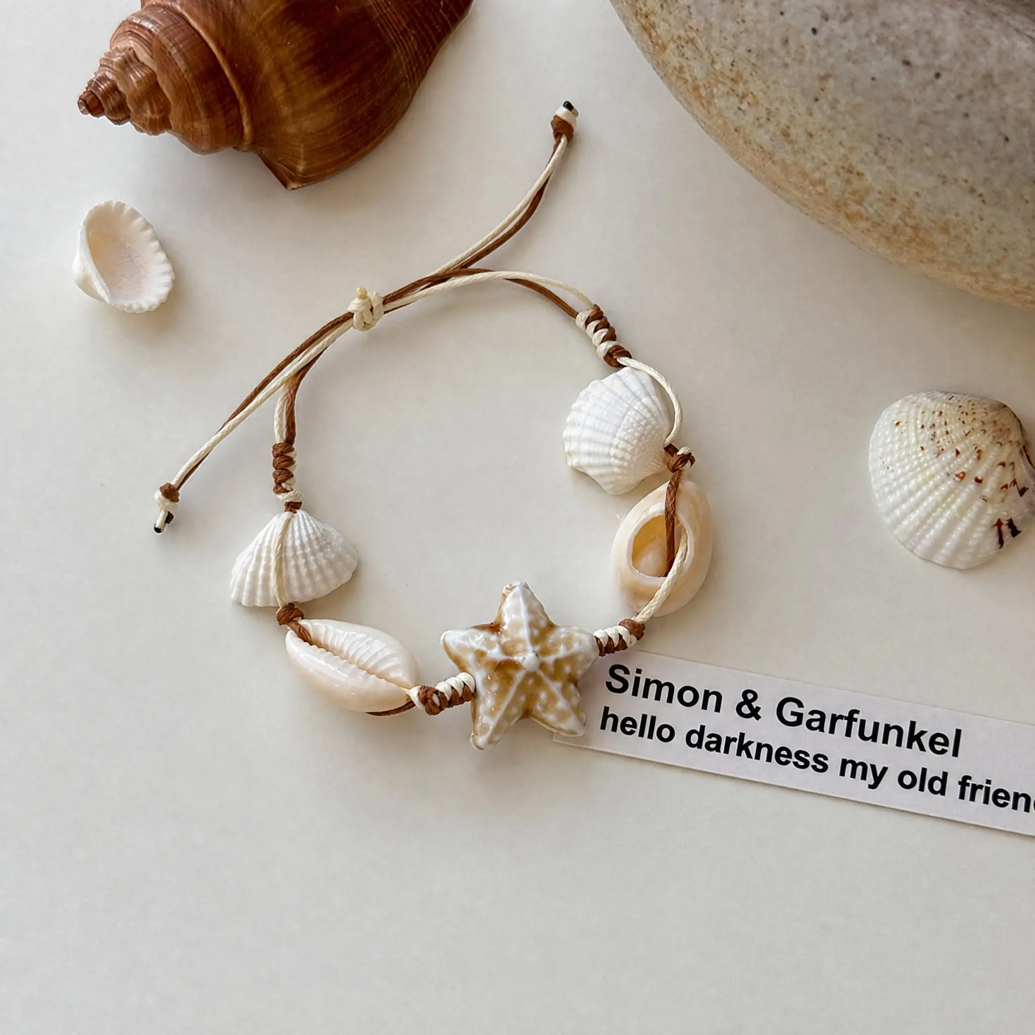 Starfish & Sea Turtle Decor Beaded Bracelet Set, Adjustable Shell Bracelets for Casual Layering and Daily Wear, High Quality Exquisite Bracelet