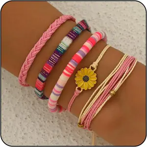 Beach Summer Ankle Bracelet for Women  Braided Adjustable String Anklets  Surfer Bracelet
