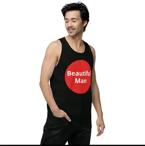 Men's Premium Casual Tank, Black, Cotton