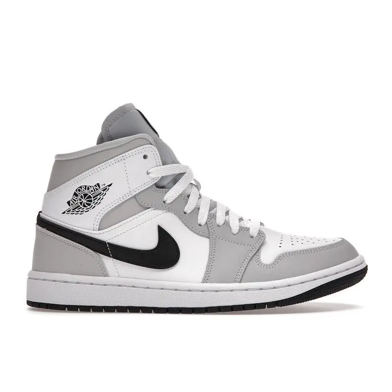 Jordan Women's 1 Mid Light Smoke Grey Basketball Shoes, from StockX