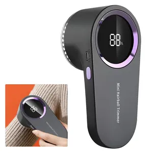 Mini Hairball Trimmer & Lint Remover with Intelligent Digital Display, Safety Lock & Honeycomb Mesh – Safely Revitalizes Sweaters, Sofas, Curtains & More via Type-C, Long-Lasting Battery, Portable 5.8in Design.