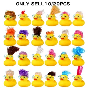 Hair duck with glasses, stylish and cool design. Party Packs. Glasses decoration. Suitable for outdoor gardens, home tabletops, DIY accessories in cars. Decorations for Thanksgiving, Christmas, Easter, Back-to-School Season, New Year parties.