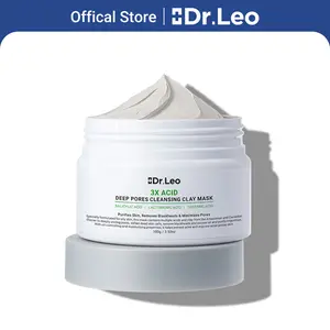Dr.Leo White Clay Mask 100g – Smooth Creamy Texture, Deep Pore Care, Oil & Blackhead Control for Sensitive Skin
