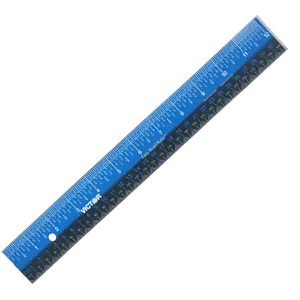 VICTOR® 12-in Stainless Steel Easy Read™ Ruler, Portable Office Measuring Supply for Computers & Office Equipment Use
