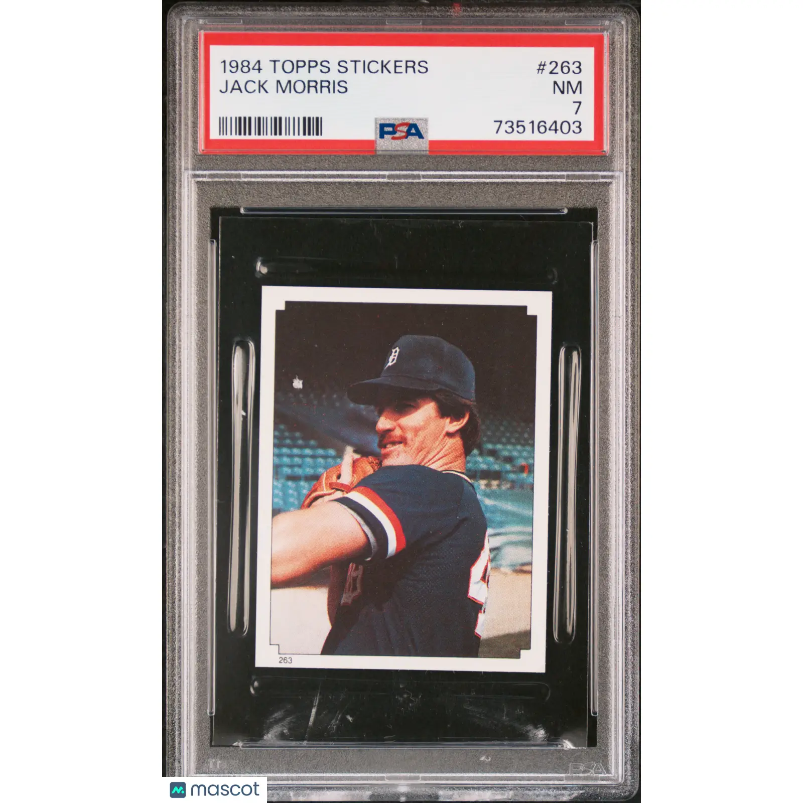 Jack Morris PSA 1984 Topps Stickers Baseball #263 7 73516403