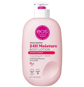 eos Shea Better Body Lotion- Jasmine Peach, Soothes Dry Skin, 16 fl oz
