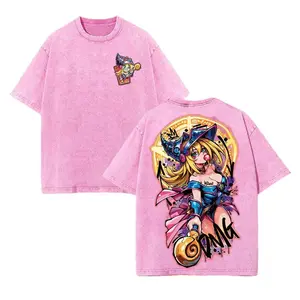 Dark magician girl hot art waifu yugioh duel monster card game anime movie 2 sided tshirt sweatshirt hoodie graphic tees menswear