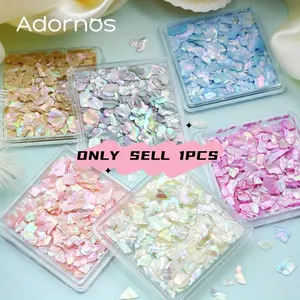 Shimmering Aurora Shell Flakes in, Irregular Epoxy Resin Fill for DIY Crafts Jewelry Phone Case Decoration