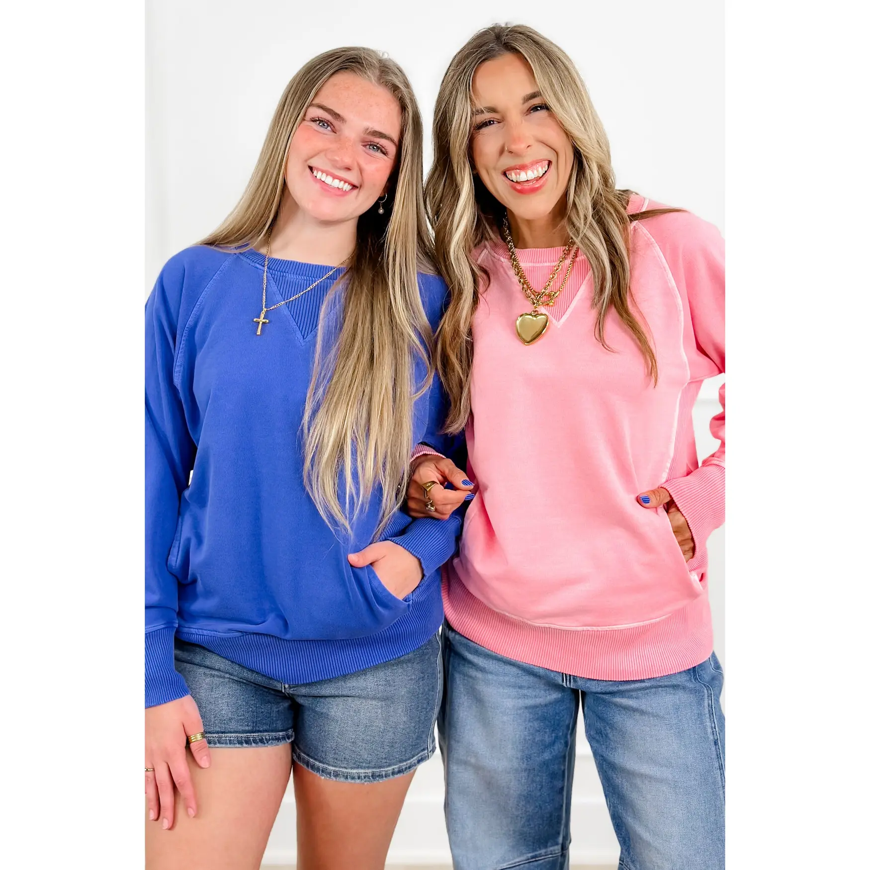Door Buster! Zenana Pigment Dyed French Terry Pullover with Pockets