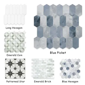 INNO STICKERS 10-Sheet Peel and Stick Backsplash Tile, Stone Composite Waterproof Backsplash Wall Tiles for Kitchen, Bathroom, Fireplace