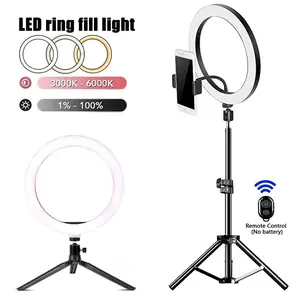 LED extendable Selfie Ring Lighting Photographic Selfie Ring Lamp USB Remote Fill light For YouTube TikTok Video Live Phone Holder & tripod zoom call