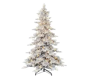 Puleo International 9 ft Pre-lit Flocked Utah F ir Tree