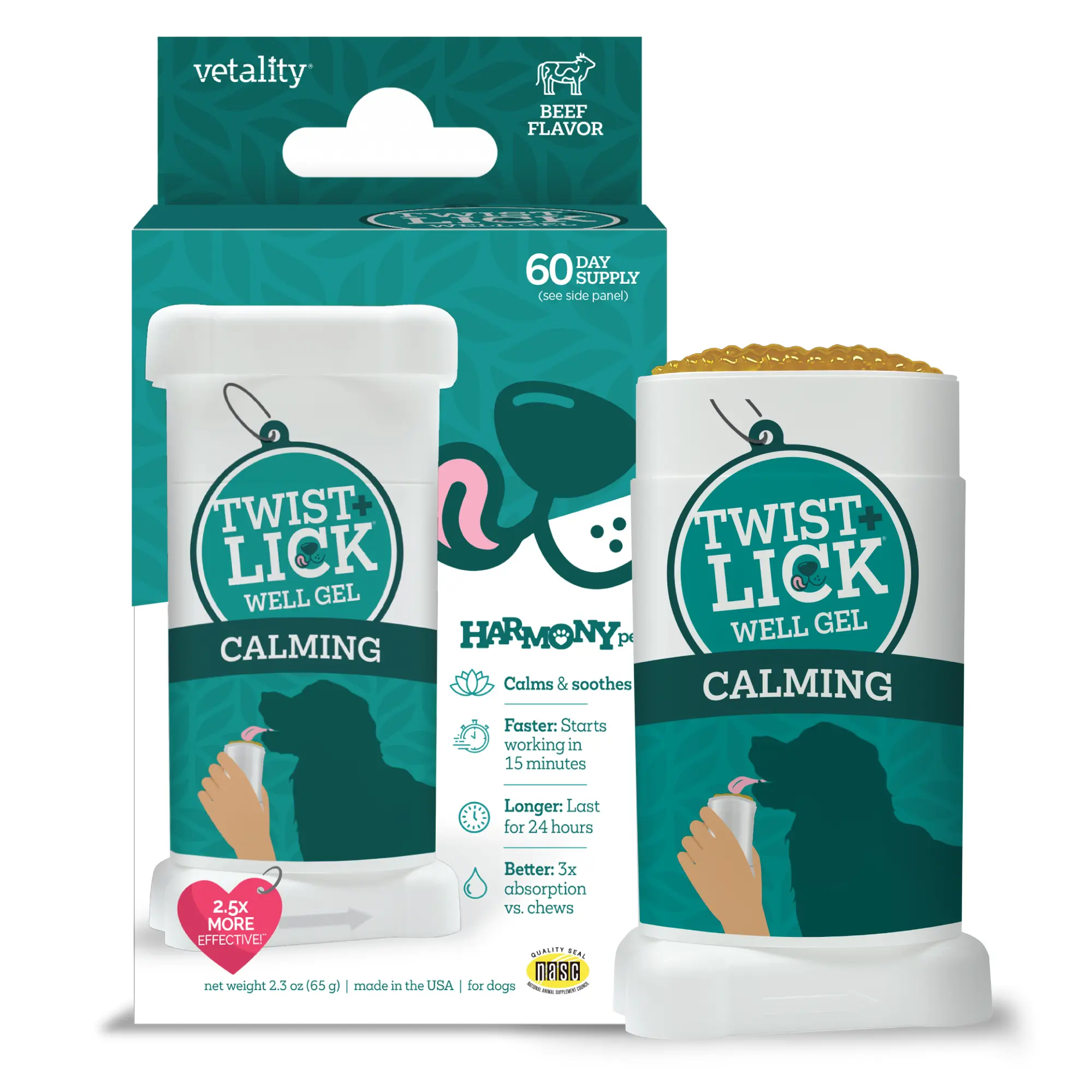 Vetality Twist+Lick Well Gel Calming for Dogs