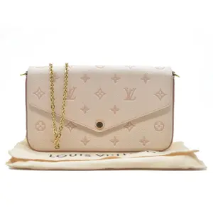 Pre-owned Louis Vuitton leather Shoulder Bags $1990 House's signature Monogram Pochette Felicie Bicolor Eden