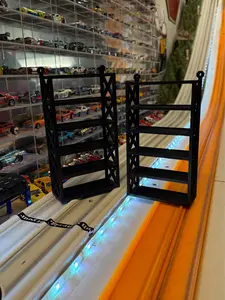 Hot Wheels Display Racks - Wall Mountable & Stackable - 2 Per Package - Space Saving & Organized Display - Ideal for Collectors - Holds 12 Cars Total