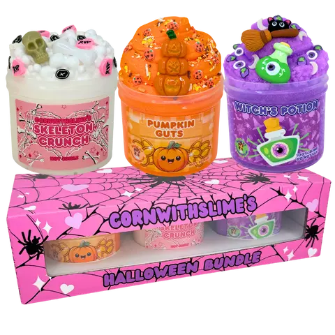 Halloween Slime Bundle 3 6oz Slimes Different Textures and Scents