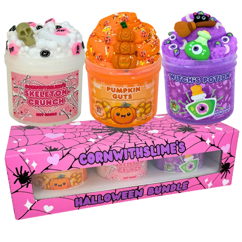 Halloween Slime Bundle 3 6oz Slimes Different Textures and Scents