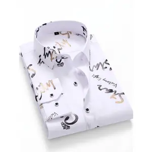 [Cool stylish shirt] Men's fashion brand four season shirt set 2024, long sleeved, cool and stylish, versatile slim fit shirt, high end feel