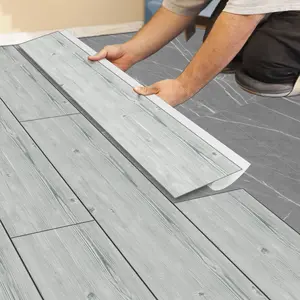 Self-adhesive PVC Floor Tiles, American Natural Wood Grain Appearance, Wood Grain Pattern, Waterproof and Stain Resistant, Durable PVC Construction, Suitable for Bathroom, Kitchen, Living Room, Bedroom, Home Renovation,36 Inches X 6 Inches