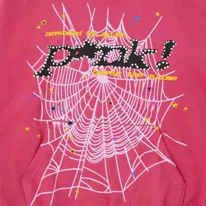 Pink Spider Hoodie Youth And Adult, Spiderweb Hoodie Sweatshirt, Unisex Oversized Streetwear Pullover, Hip-Hop Gothic Graphic Top for Couples
