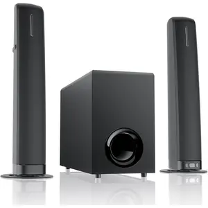 Sound Bar with Subwoofer, 110W Sound Bar for Smart TV with Adjustable Deep Bass & Volume Boost & 3 EQ Modes, Bluetooth/ARC/Opt/AUX, Detachable Soundbar for TV/PC/Gaming/Projector