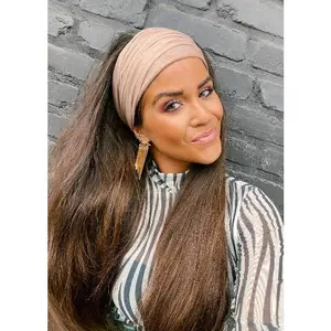 Solid Beige Stretchy Wrap