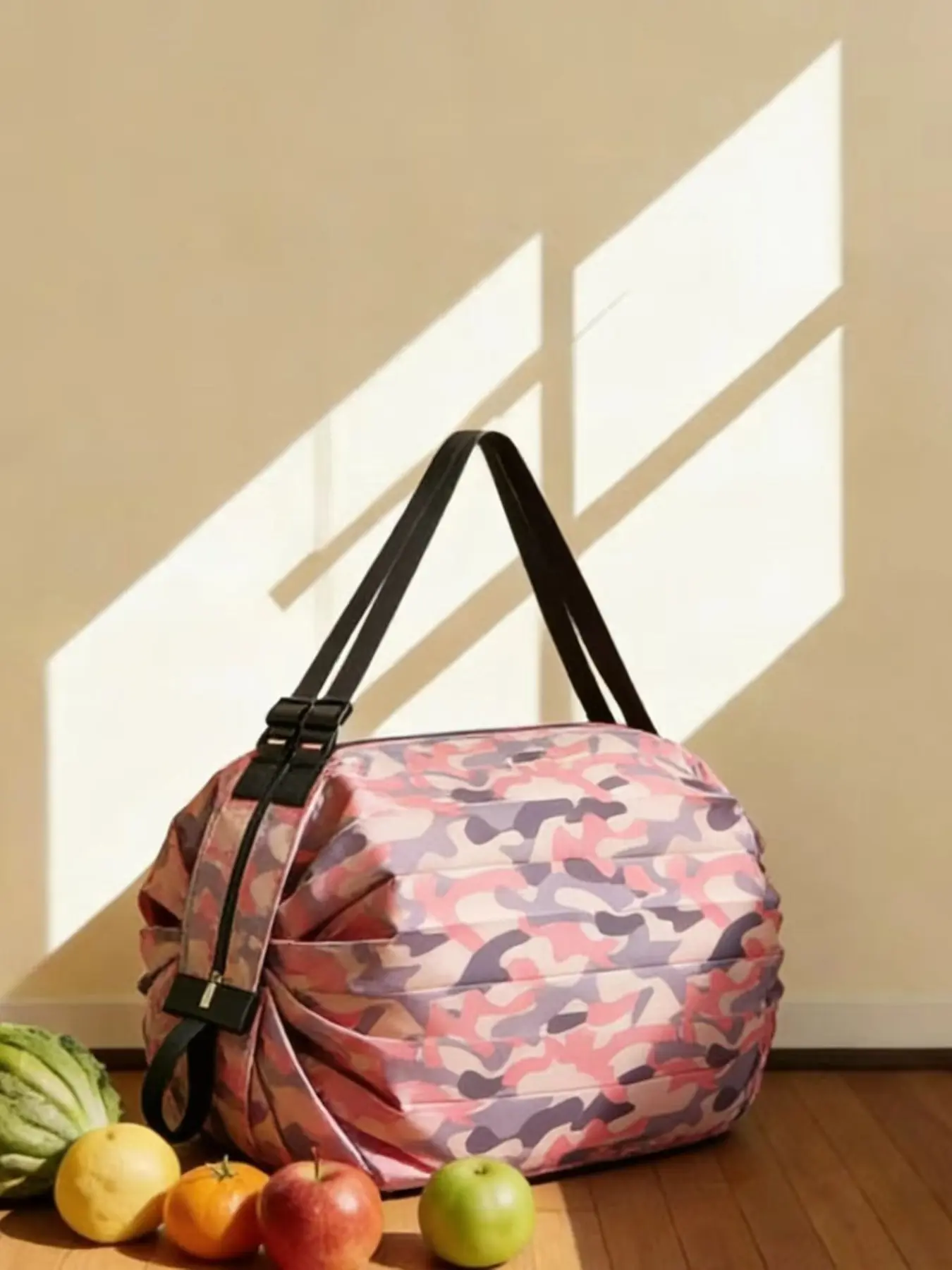 Lightweight Large Capacity Grocery Shopping Bag, Portable Handheld Accordion Foldable Reusable Tote Bag for Quick Storage & Travel Use, Reusable Grocery Bags, Casual Shopping Bag