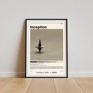Inception Poster | Christopher Nolan, Minimalist Movie Poster, Vintage Retro Art Print, Custom Poster, Wall Art Prin, Home Decor Artistic Ornaments