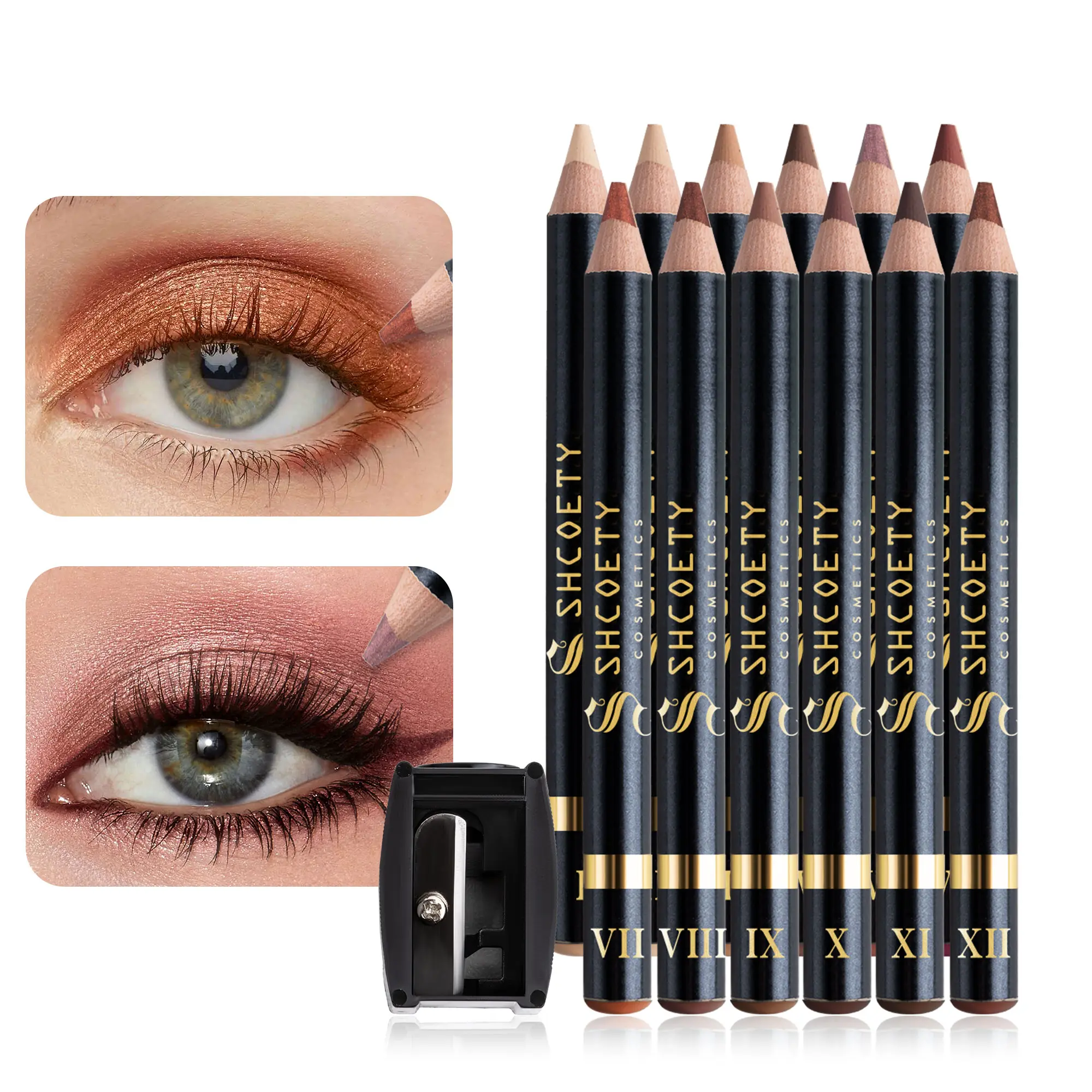 You Found the Easiest Smoky Eye Makeup! 12-Color Eyeshadow Pencil Set, Rich Pigment, Smooth Glide & Beginner-Friendly Application#backtoschool