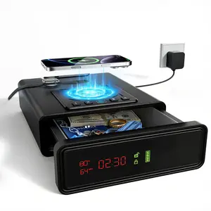 Rapid-Access Biometric Gun Safe featuring Wireless Charging, Auto-Open, Climate Monitor & LED Screen Quick