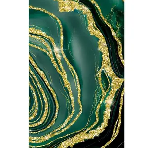 Green & Gold Marble Journal