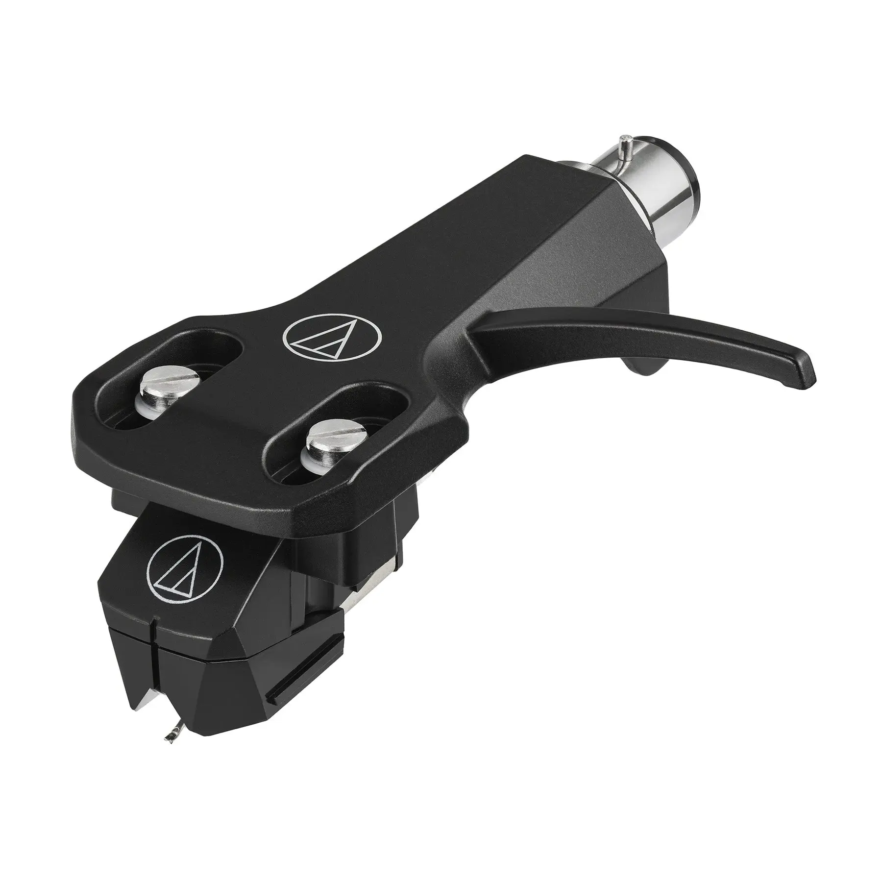 Durable Audio-Technica AT-VM95EBK/H Pre-Mounted Cartridge & Headshell Combo - Aluminum Construction, Half-Inch MT, 20 dB Channel Separation, 20 Hz-22 kHz Frequency Response, 4.0 mV Output Voltage, 6.1 g Weight, Upgrade Stylus