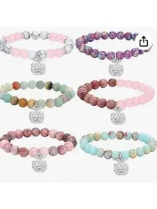 1 Pcs Bracelet Gift with 1 Pcs Wooden Tray Sets Bulk ,,Thank You for Teachers Natural Stone Bracelet Women Men Mentor for Mentor Graduation Retirement Birthday Gift