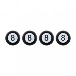 United Pacific 70022 – “8” Ball Tire Valve Caps (4-Pack)