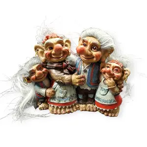 Troll: Troll Family of Four in Norwegian Attire