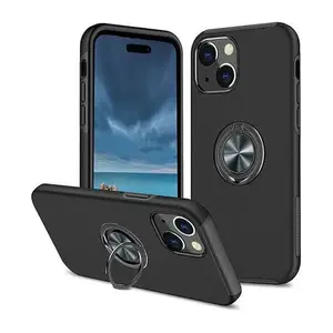 Entronix iPhone 15 Plus/14 Plus Case - 360º Circular Ring Holder, Cover Metal Wireless Dustproof Handle Protection Cellphone Smartphone
