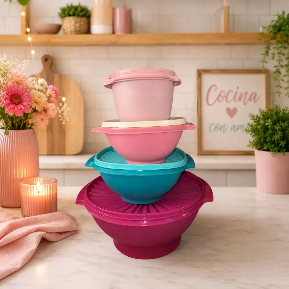 Tupperware Colorful 4pc Servalier Set