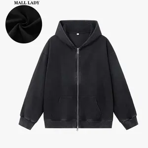Vintage Y2K Unisex Hoodie Men's Casual Cotton blend Full Zip Long Sleeve Sweatshirt Pullover Sports Hooded Jacket Oversized with Pockets