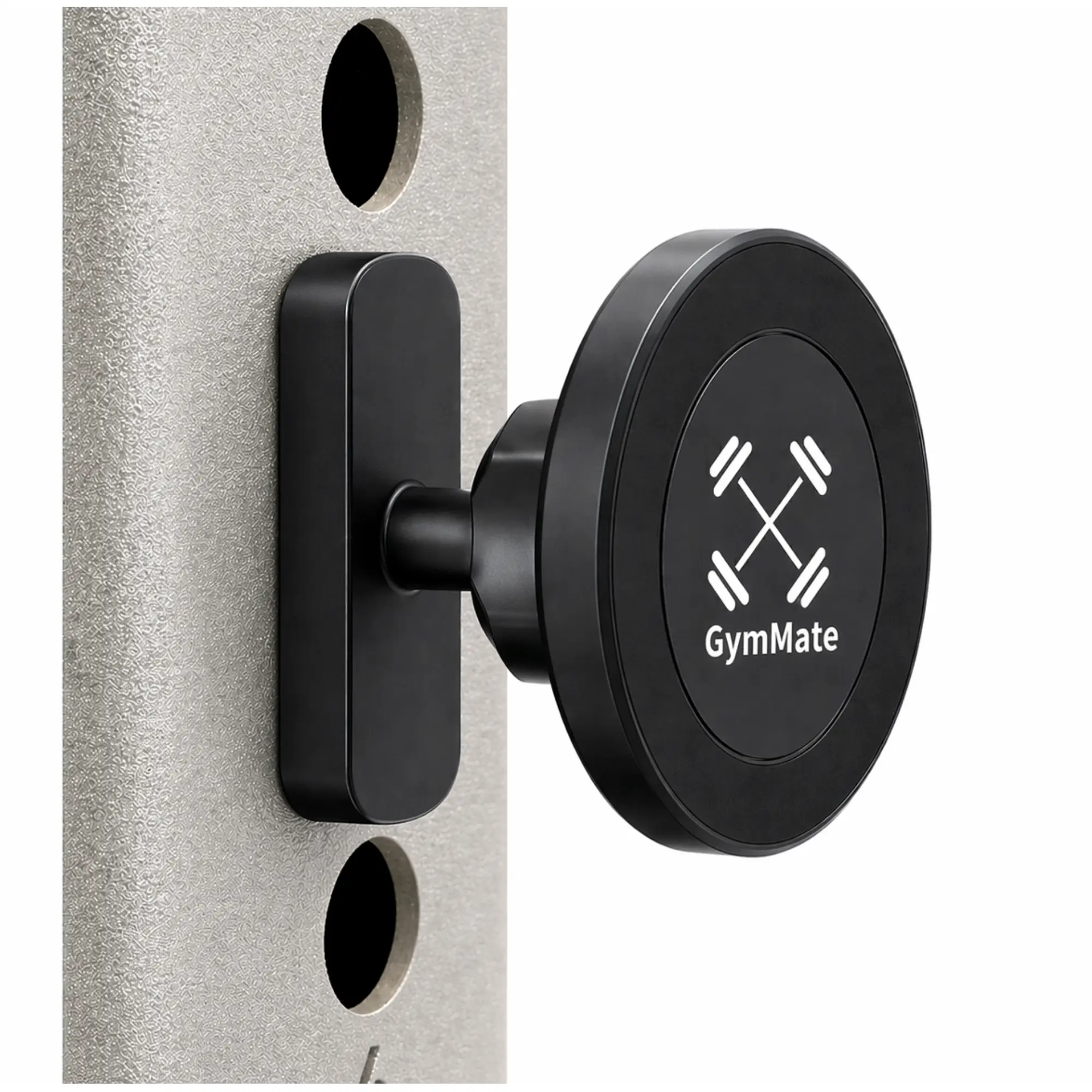 Gym Mate Pro-Grade Magnetic Gym Phone Holder for Racks & Machines, MagSafe Compatible Dual-Sided N52 Magnet Mount, 360° Adjustable Ball Joint for Filming Workouts