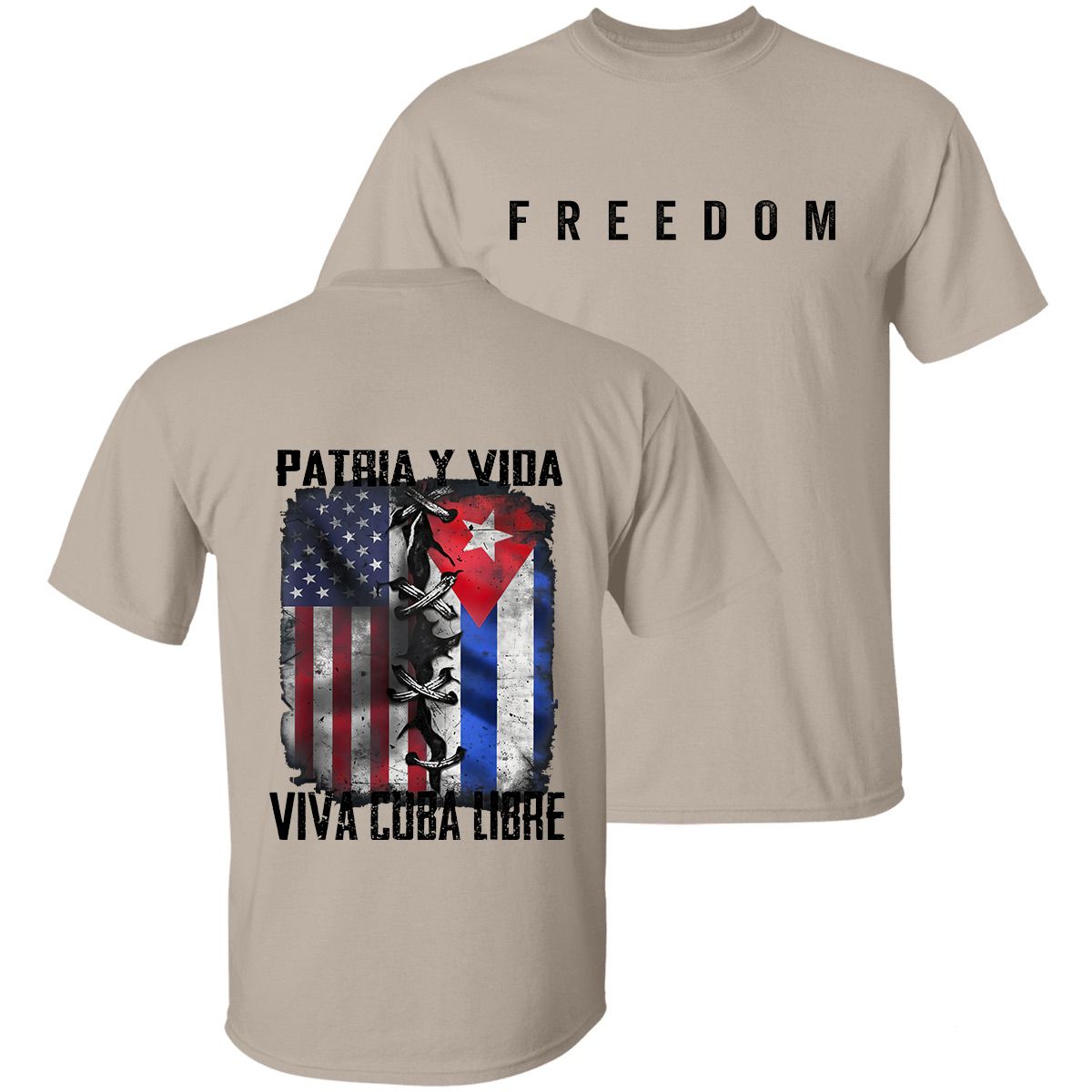 Patria y Vida Viva Cuba Libre Freedom Protest Hoodie Cuban Flag USA Cuba Solidarity Tee Anti Communism Human Rights Activism Unisex Gift for Men Women