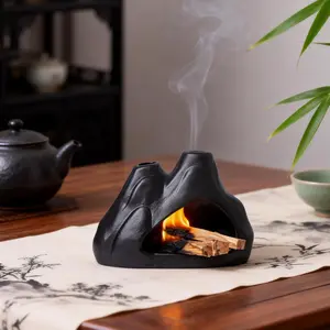 Ceramic Palo Santo Incense Holder.A Mini Chimney for Burning Palo Santo Incense and Sage, Incense Burner, Mountain-Shaped Burner, Home Decor Incense Burner for Yoga Meditation Rooms.