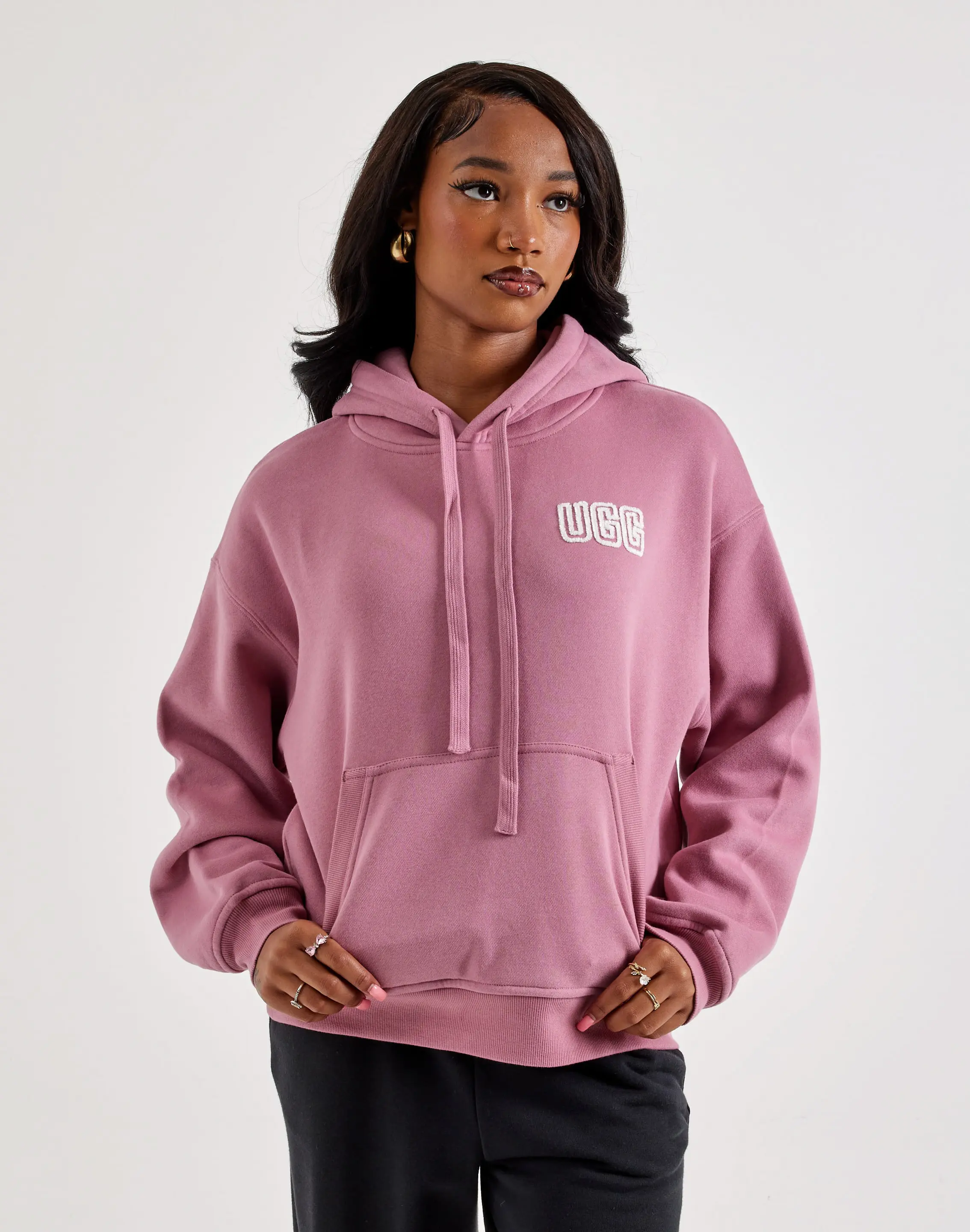 Womens UGG Logo Fleece Hoodie