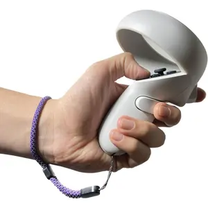 Improved Replacement Reflective Wrist Straps for Oculus Quest 2 Gen Controller, Sturdy Comfy Adjustable Hand Strap for Oculus, Easy Attach White  Stopper for Oculus Controllers