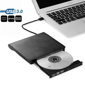 USB 3.0 CD DVD Drive, Ultra-Thin CD/DVD Reader Writer, Compatible with PC Laptop Desktop, Windows Linux MAC iOS, Multiple Colors Available